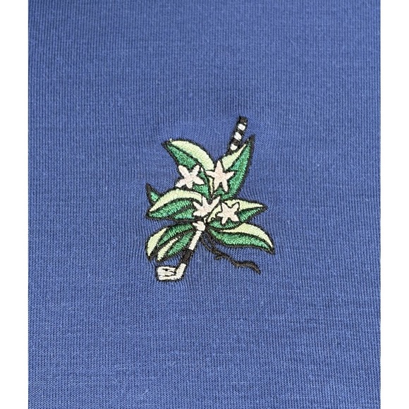 Peter Millar Seaside Golf Polo Men's Large Blue Embroidered Stretch Performance - Picture 4 of 9